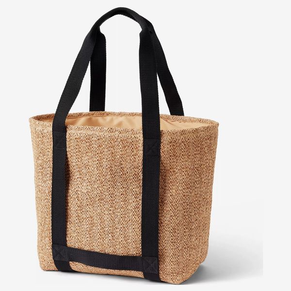Lands' End Straw Tote Bag
