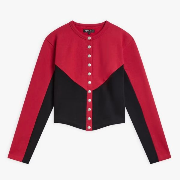 Agnès B. Cotton Fleece New Two Cardigan