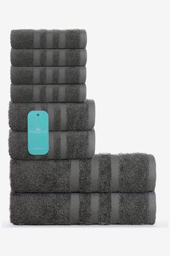 Turquaz Turkish Cotton Bath Towel 8 Piece Set