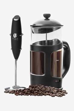 Bean Envy Professional Grade 34 oz French Press Coffee Maker & Premium Milk Frother