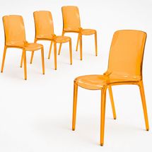 Leisuremod Murray Acrylic Stackable Chairs (Set of 4)