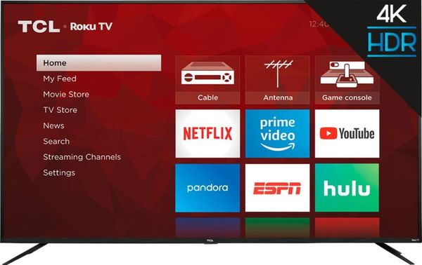 TCL 75” 4 Series 4k Smart TV with HDR