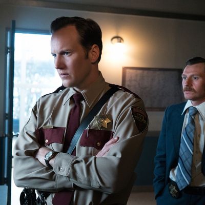 FARGO -- “Did You Do This? No, you did it!” -- Episode 207 (Airs Monday, November 23, 10:00 pm e/p) Pictured: (l-r) Patrick Wilson as Lou Solverson, Keir O'Donnell as Ben Schmidt. CR: Chris Large/FX
