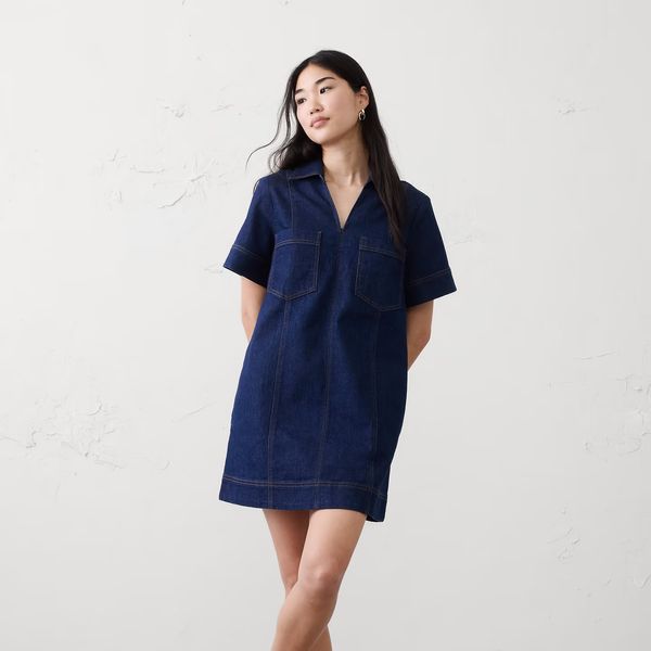 Banana Republic Factory Denim Pocketed Mini Dress