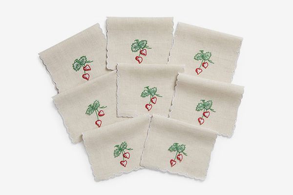 Personalized Linen Cocktail Napkin Engagement Wedding Party Valentine\u2019s Day Gift Hostess Gift Embroidered Love Cocktail Napkin