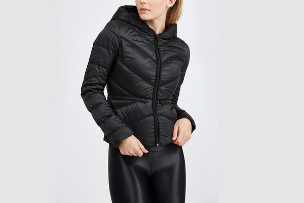 Blanc Noir Zip Front Hooded Jacket