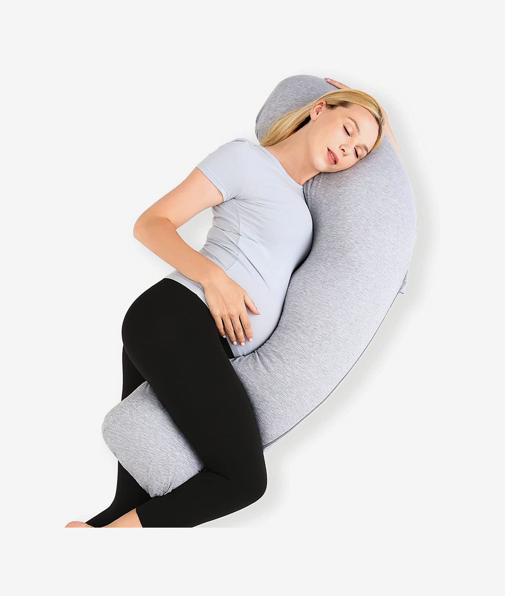 U Shaped Pillow,Best Pregnancy Pillow,Hip Pillow for Sleeping Pain,Pregnancy Pillows for Sleeping,by Your Side Sleeper,Blue 
