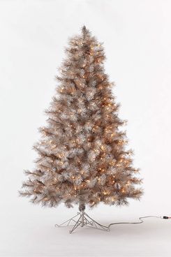 CB2 7.5-Foot Faux LED Champagne Pine Christmas Tree
