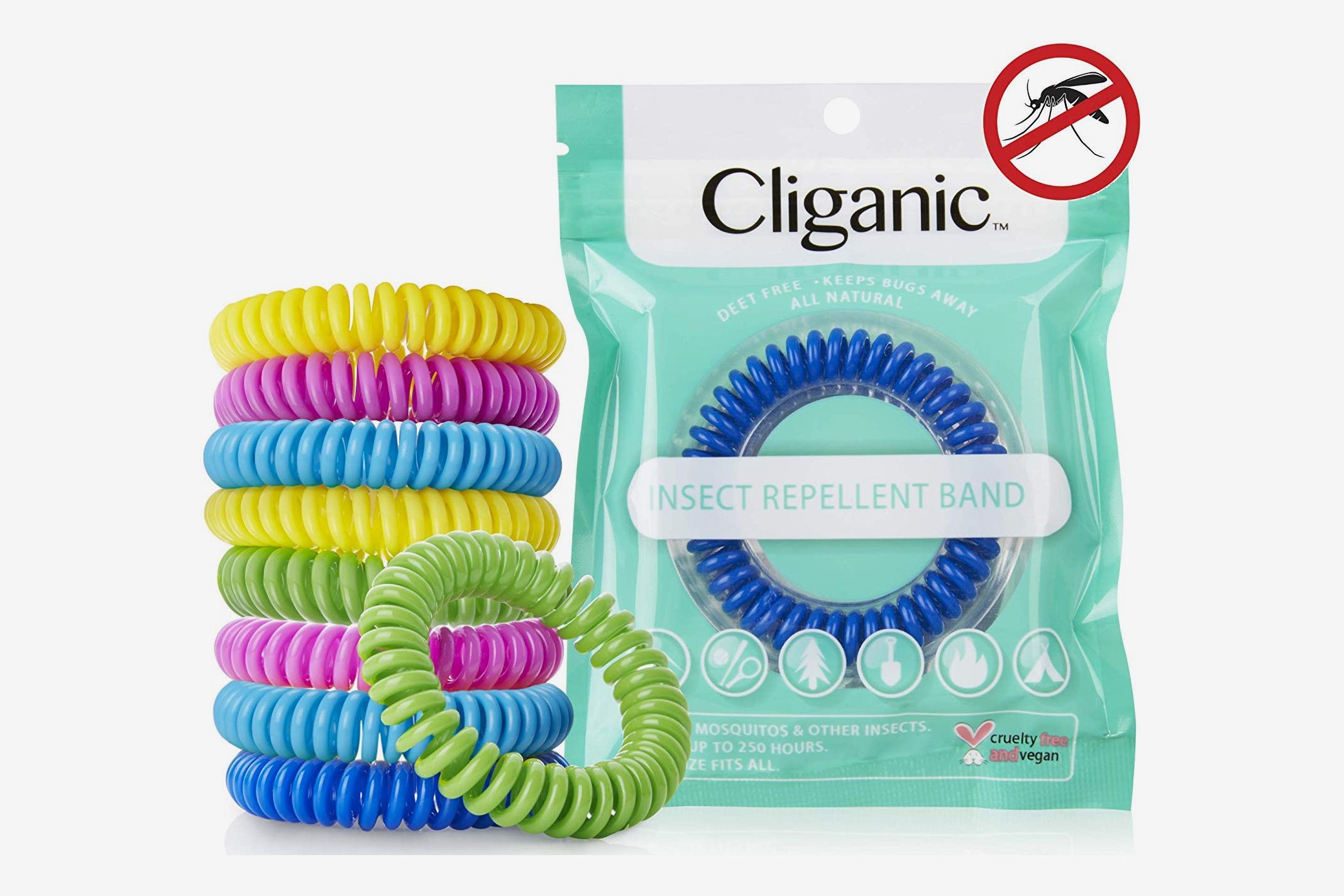Yithings Mosquito Repellent Bracelet 15 Pack Outdoor Waterproof Insect Repellent Bracelets Safe Made With Natural Plant Oils for Kids & Adults Perfect Camping Hiking