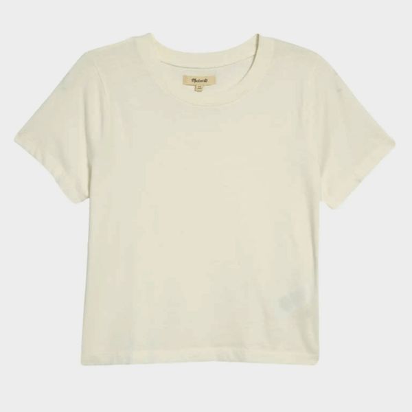 Madewell Lakeshore Softfade Cotton Crop Tee