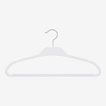 The Container Store Non-Slip Rubberized Suit Hanger White (Pack of 10)