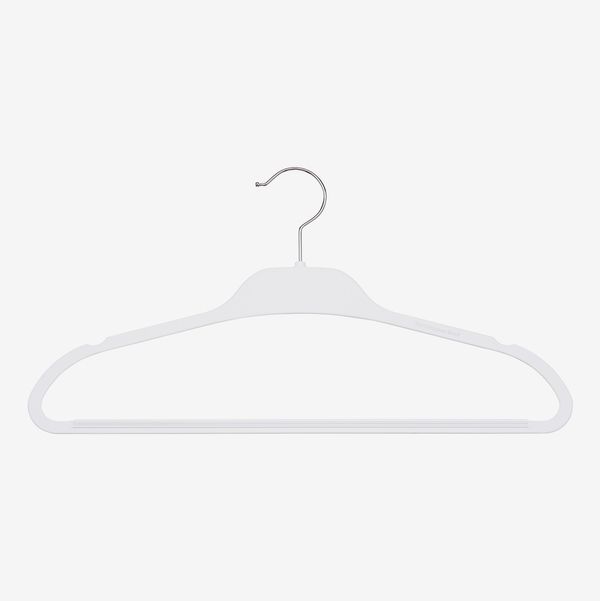 The Container Store Non-Slip Rubberized Suit Hanger White (Pack of 40)