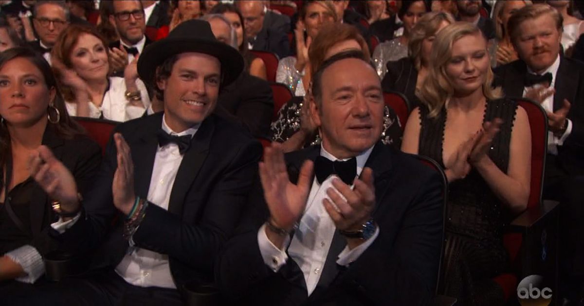 Kevin Spacey’s Hot Seatmate Is the Heartthrob of the Emmys