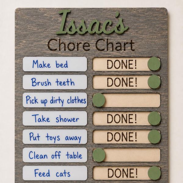 Personalized Wooden Chore Chart
