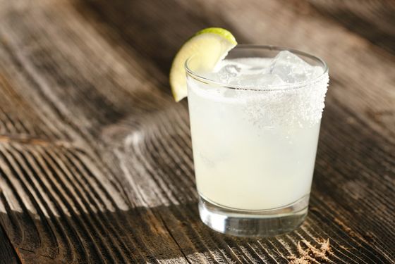 The Margarita: blanco tequila, orange curacao, fresh lime, coarse salt