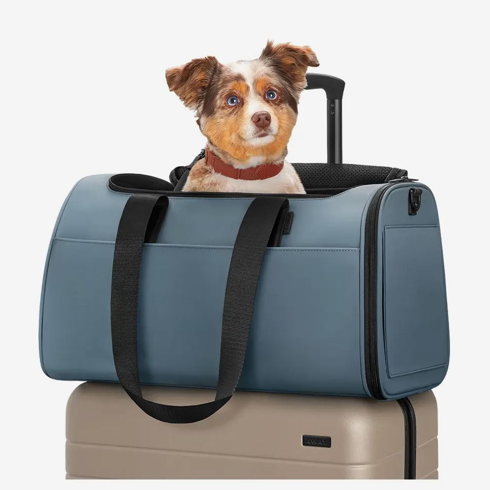Soft-Sided Travel Bag for Small Dogs with Fleece Pad & Water Bowl 16.5 x 7 x 9 2 Sides Expandable Pet Carrier DUBIDUX Pet Carrier Airline Approved 