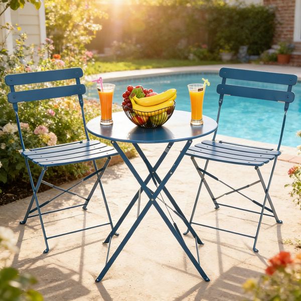 Winston Porter 3-Piece Folding Patio Bistro Set