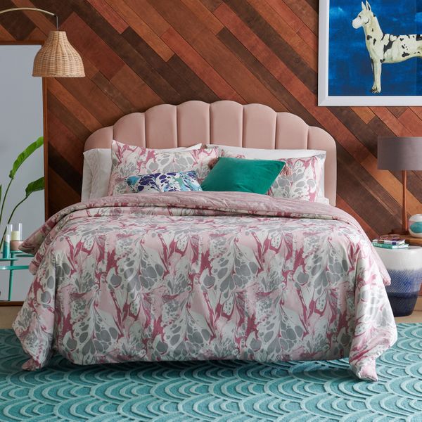 Drew Barrymore Flower Home Vintage Marble 3 Piece Comforter Set, Queen