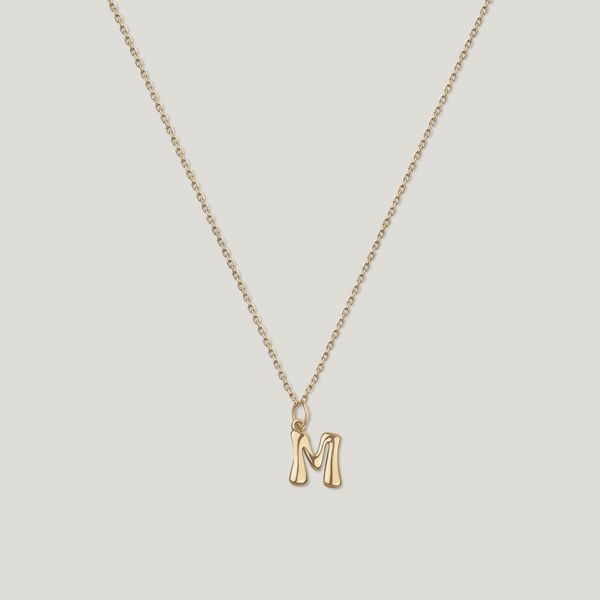 Madeline Jewelry Slow Bloom Initial Charm - Gold