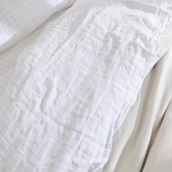 Parachute Pinstripe Linen Top Sheet