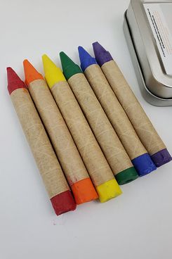 Crayons de soja et cire d'abeille en étain métallique