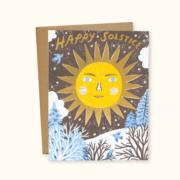 Phoebe Wahl Solstice Sun Greeting Card