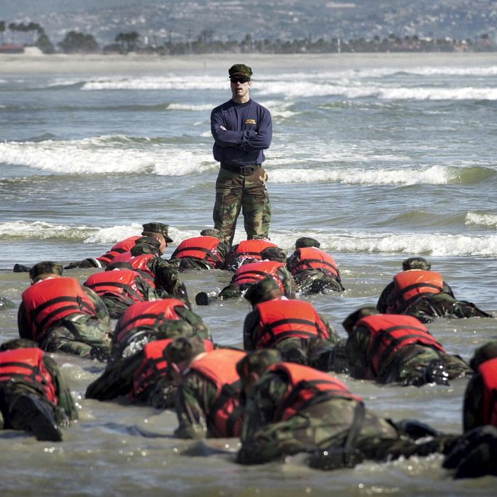 A Navy SEAL training course on April 15, 2003 in Coronado, California.