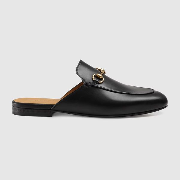 Gucci Women’s Princetown Leather Slippers - Black