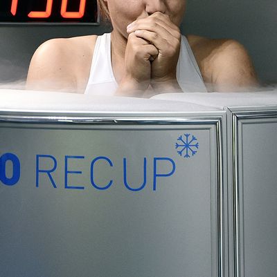 A cryotherapy chamber.
