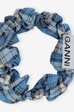 GANNI Seersucker Check Scrunchie