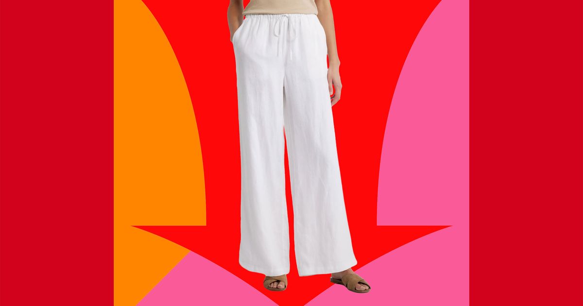 $40 Wide-Leg, Pull-on Linen Pants in 7 Colors