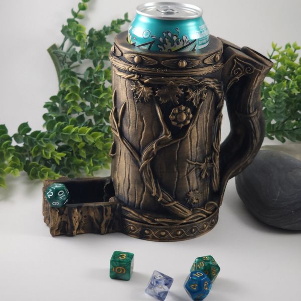 Elven Dice Tower Can Holder and Dice Roller