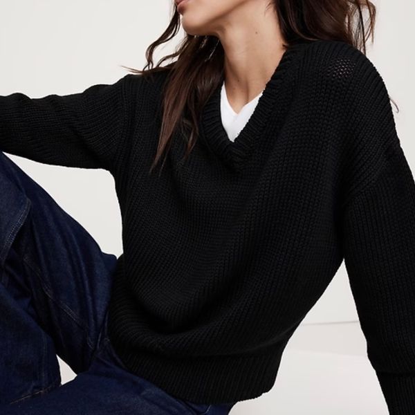 Banana Republic Cotton V-Neck Sweater