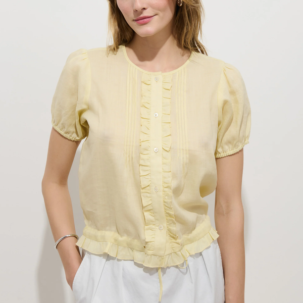 Alex Mill Brittany Top in Ramie