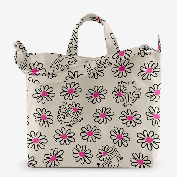 Baggu x Keith Haring Flower Horizontal Zip Duck Bag