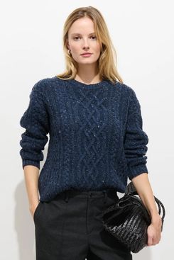 Alex Mill Madelyn Donegal Sweater - Navy