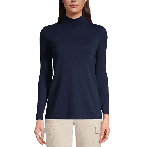 Lands’ End Women’s Supima Cotton Long-Sleeved Turtleneck