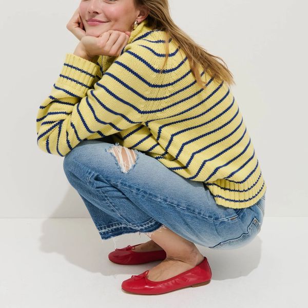 Alex Mill Alex Striped Rollneck in Cotton