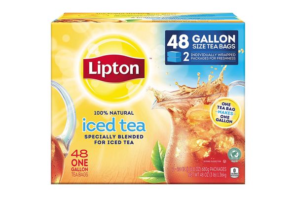 Lipton Gallon Sized Black Iced Tea Bags, Unsweetened, 48 Count
