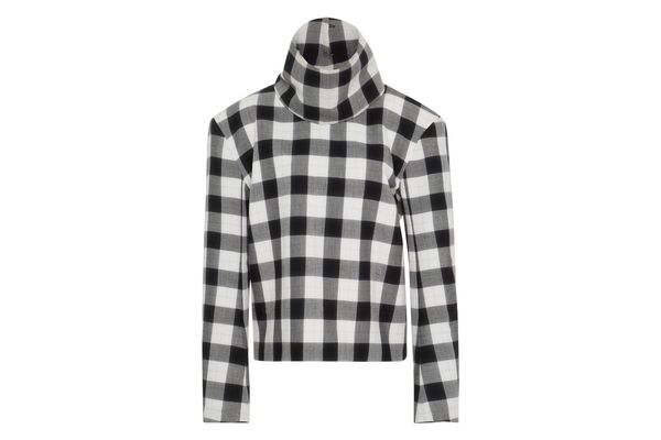 Tibi Gingham Turtleneck