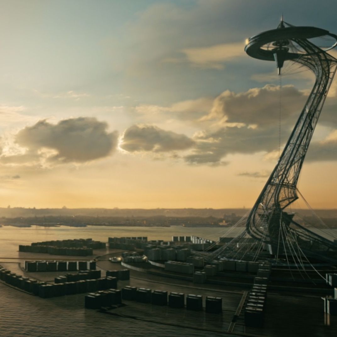 Whereas the mind-control transmission tower does not exist in our New York. (Yet.)