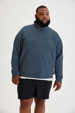 Girlfriend Collective 50/50 Relaxed Fit Half-Zip Sweatshirt