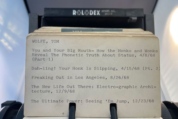 Wolfe’s predigital work for us, indexed.