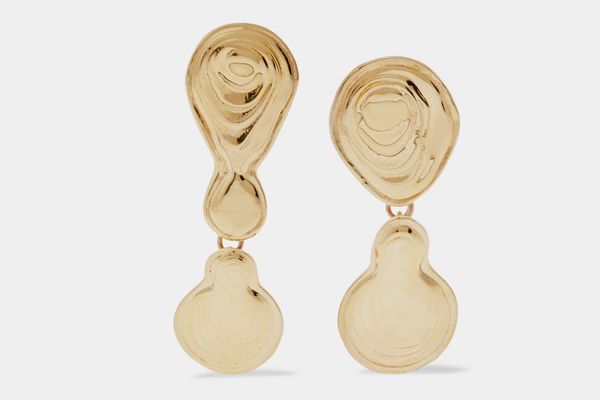 Leigh Miller Double Drop Gold Earrings