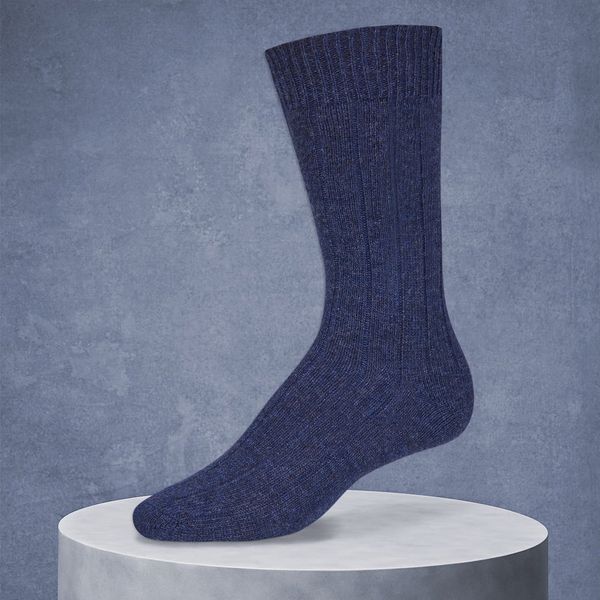 Lorenzo Uomo 75% Cashmere Rib Sock