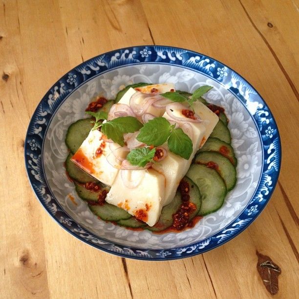 The house-made chickpea tofu.