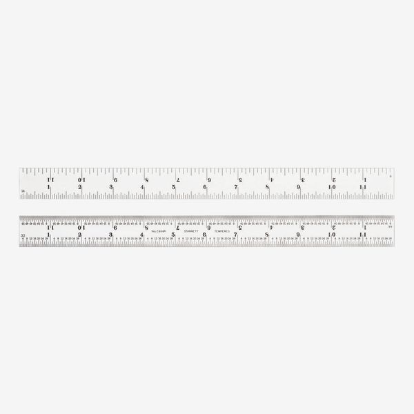 Starrett 12-Inch Spring-Tempered Steel Rule With Inch Graduations