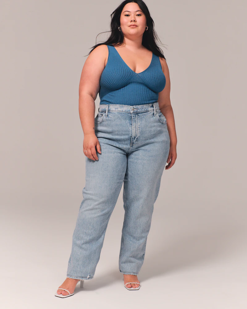 Plus size 2025 short leg jeans