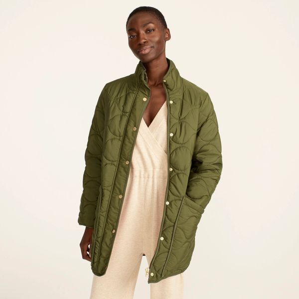 J.Crew Quilted Cocoon Puffer with PrimaLoft