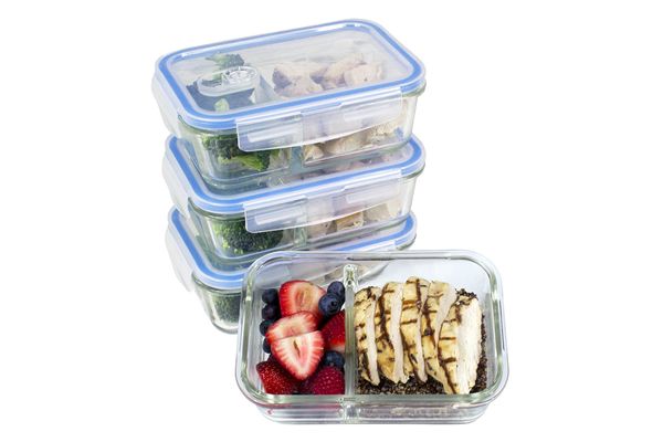 Misc Home 2 Compartment Glass Meal Prep Containers